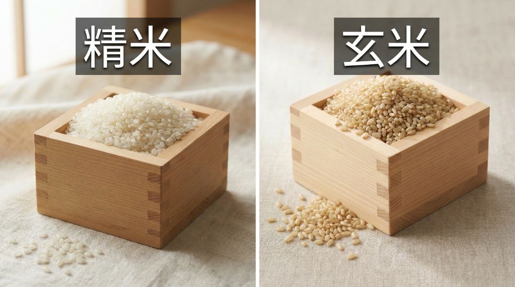 精米と玄米のイメージ