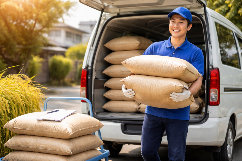 お米の配送イメージ